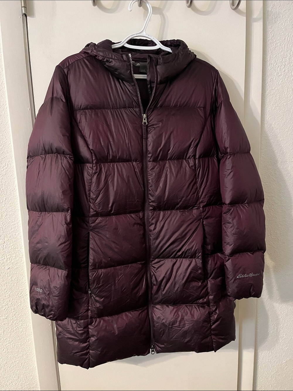 Eddie Bauer Women's Hooded Puffer Coat - Plum